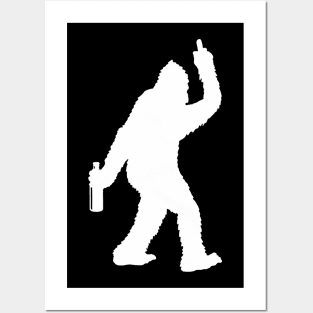 Big Foot Middle Finger Posters and Art